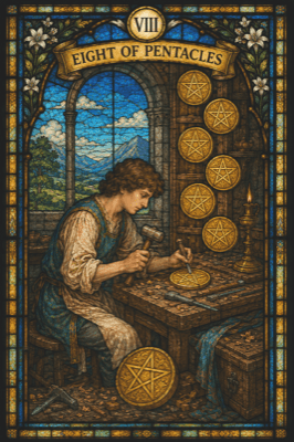 ペンタクルの8（Eight of Pentacles）