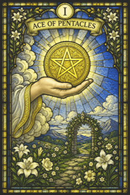 ペンタクルのエース（Ace of Pentacles）