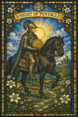 ペンタクルのナイト(Knight of Pentacles)のタロットカード