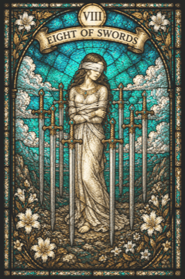 ソードの8(Eight of Swords)のタロットカード