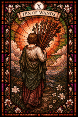 ワンドの10(Ten of Wands)